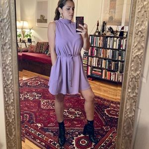 Amanda Uprichard 💜 lilac Georgette high neck mini dress.Size XS. Gently worn.